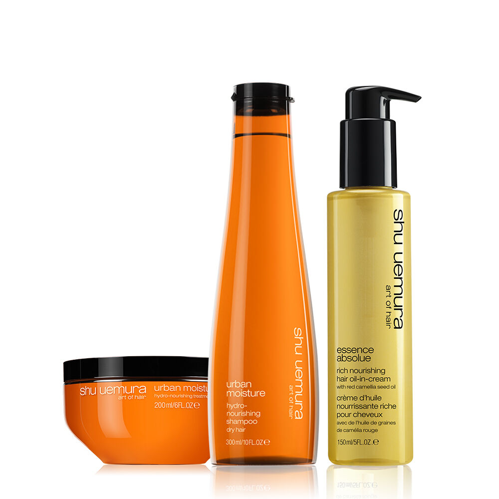 urban moisture hydrating haircare set for medium to thick dry hair