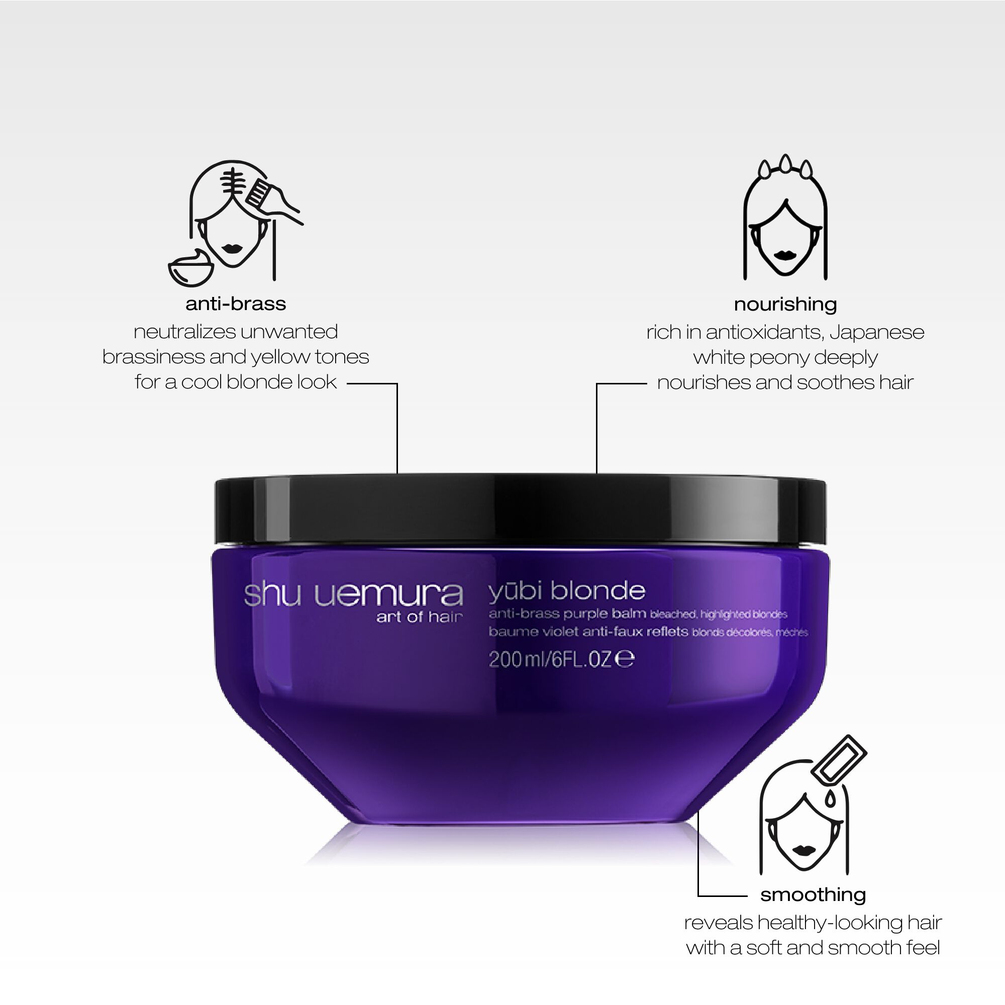 shu uemura yūbi blonde platinum & icy haircare set hair mask