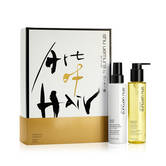 shu uemura art of hair moisture + strength treatment hair care duo gift set