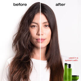 shu uemura art of hair silk bloom damaged hair care set before after