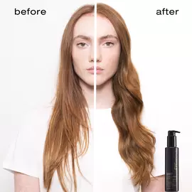 shu uemura art of hair essence absolue nourishing overnight hair serum before after