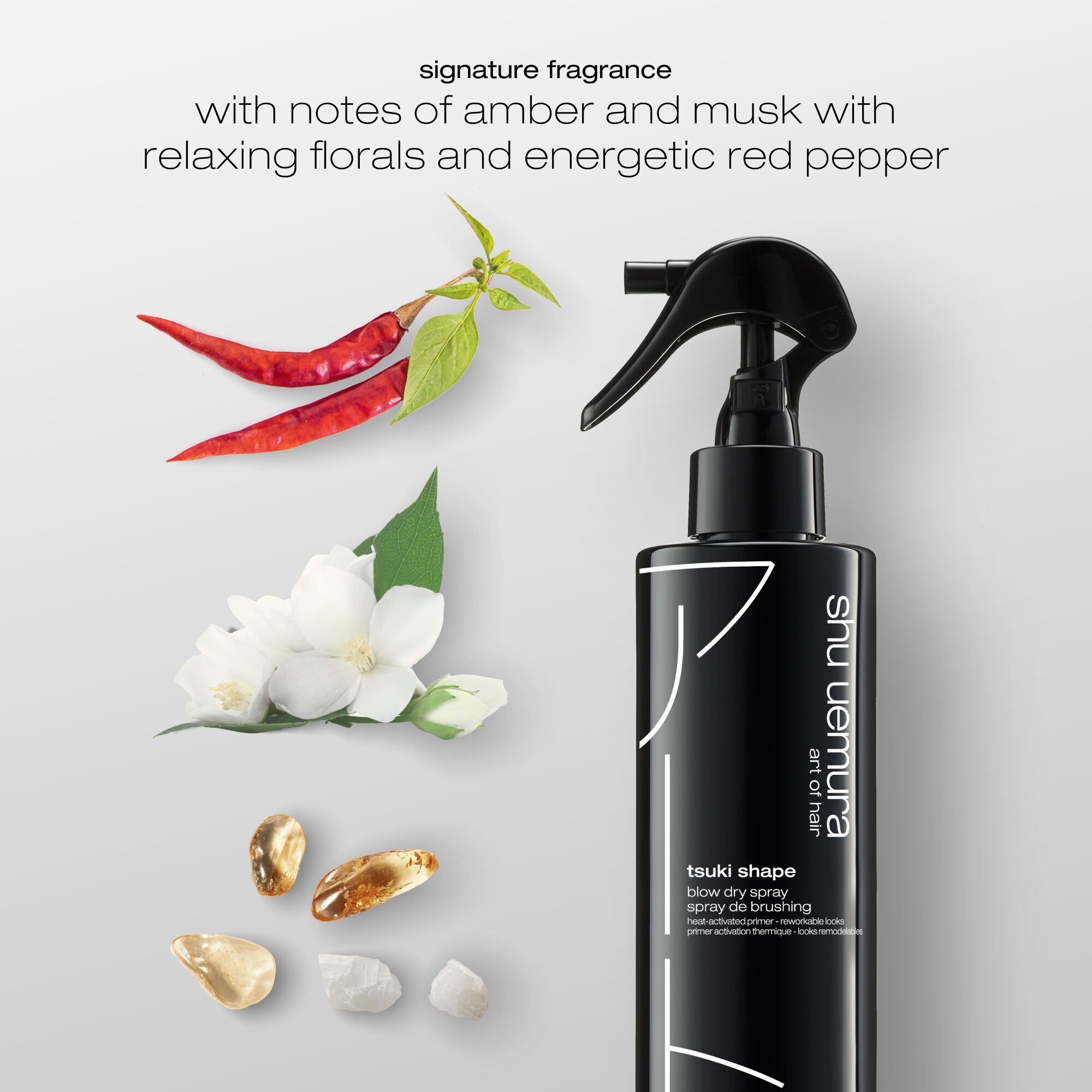 tsuki shape blow dry spray