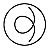 Icon of a swirl inside a circle.