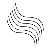 Icon with five curved lines resembling flowing hair.