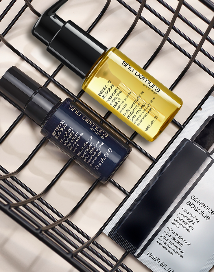 shu uemura bestselling travel size haircare
